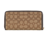 Coach Long Zip Purse, £60, Accessories, Beige/Brown, Fabric, Back view